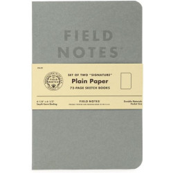 Field Notes Signature Plain 2-pack (Sketchbook)