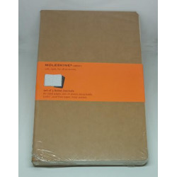 Moleskine Large Cahier Ruled Kraft Set of 3