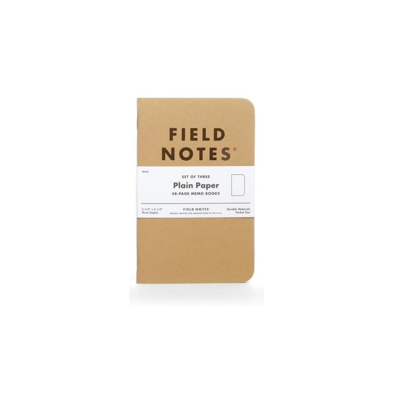 Field Notes Plain Paper 3-Pack